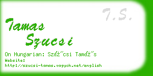 tamas szucsi business card